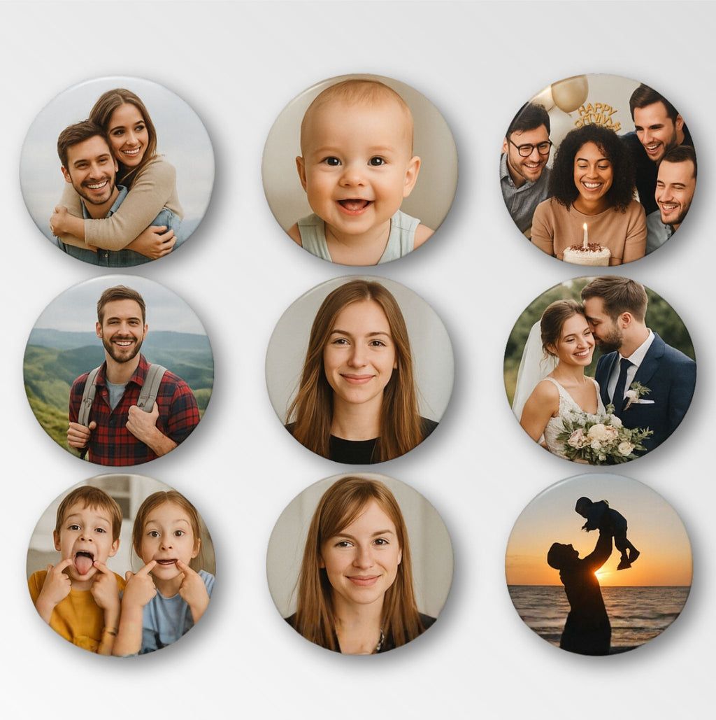Personalisierte runde Pins - Buttons