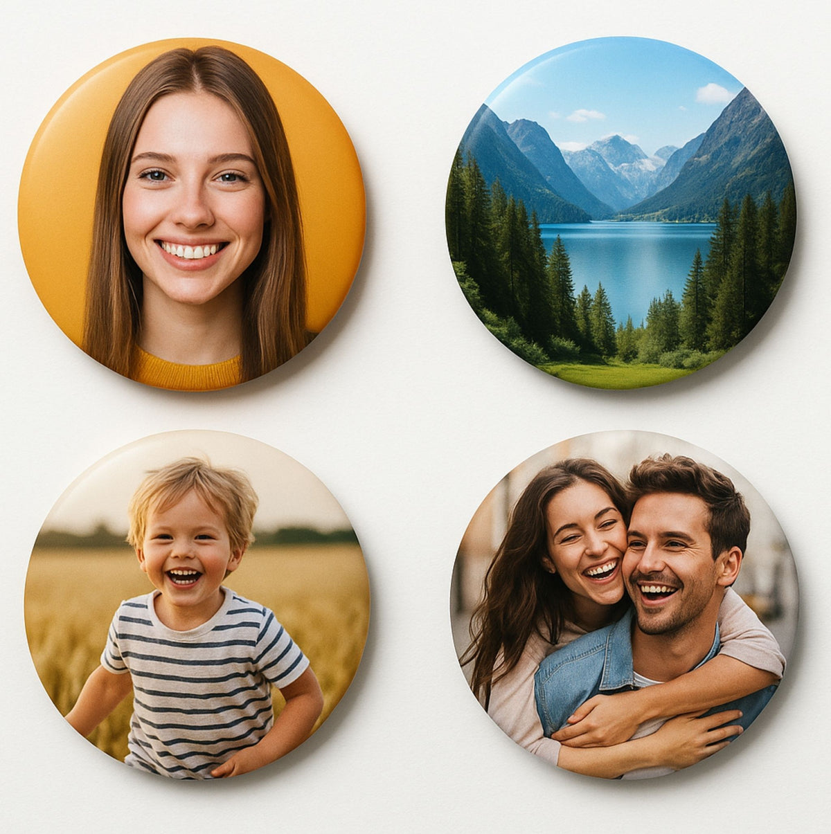 Personalisierte runde Pins - Buttons