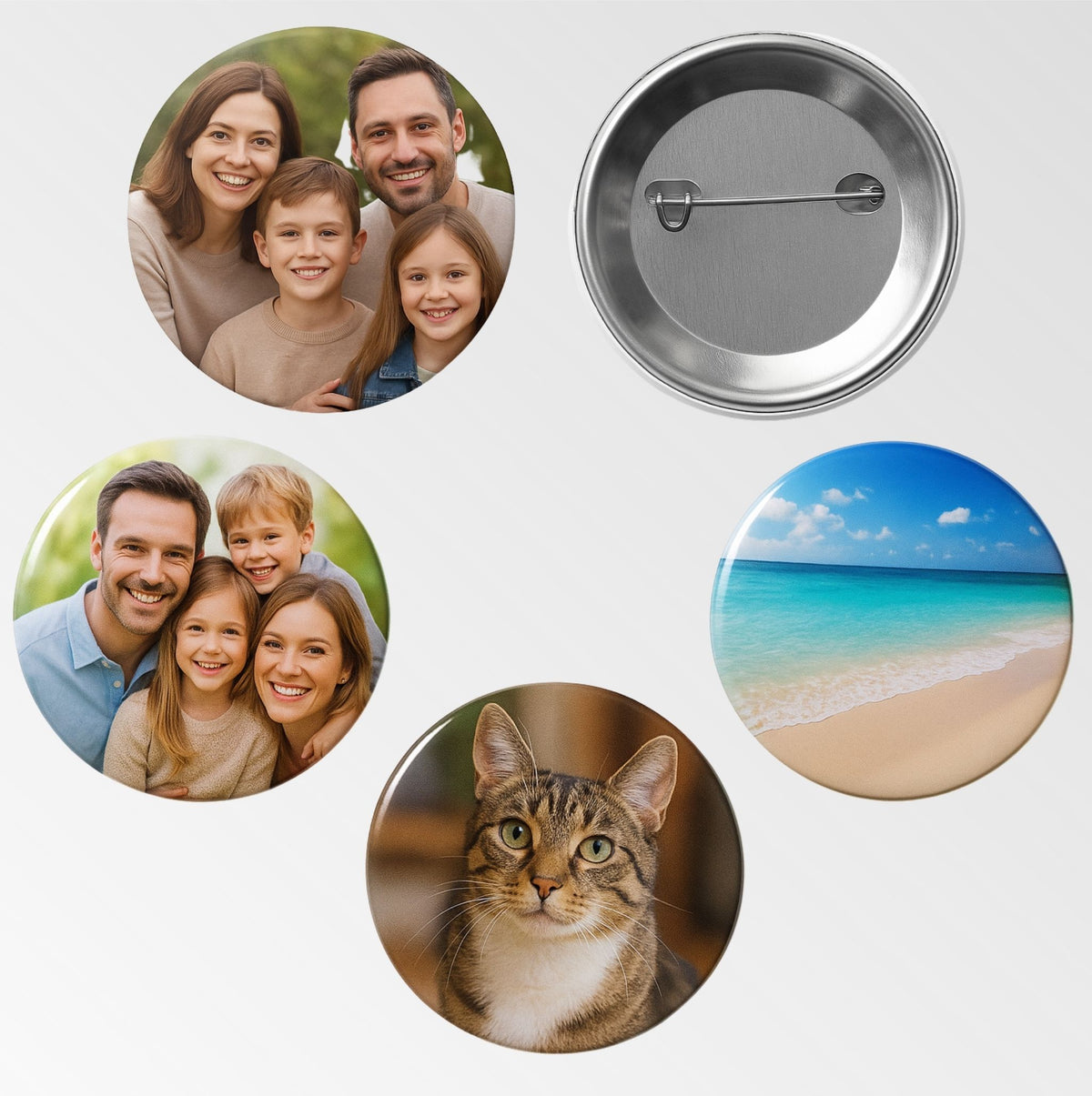Personalisierte runde Pins - Buttons