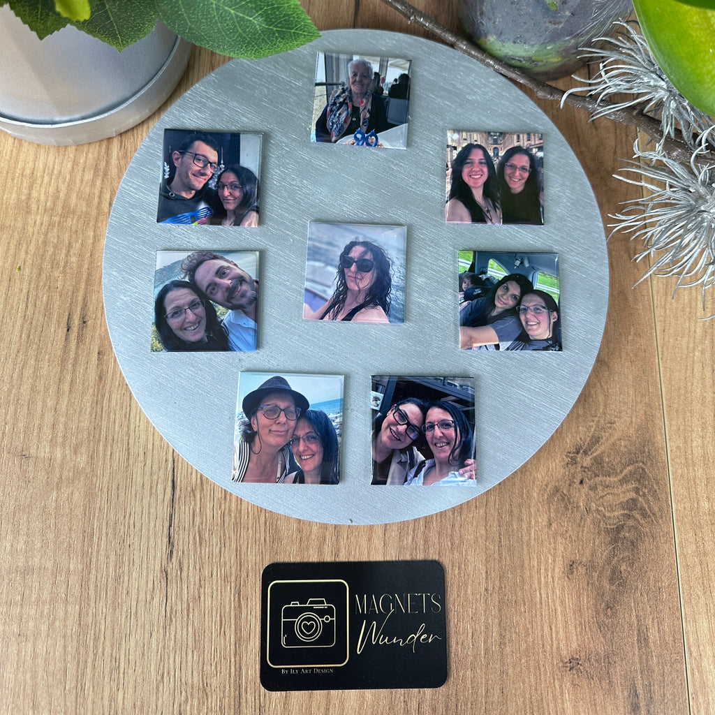 Magneti personalizzati 5x5cm - Set da 3, 4, 6, 8 o 10 pezzi